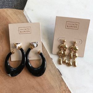 14th and union earrings set of two